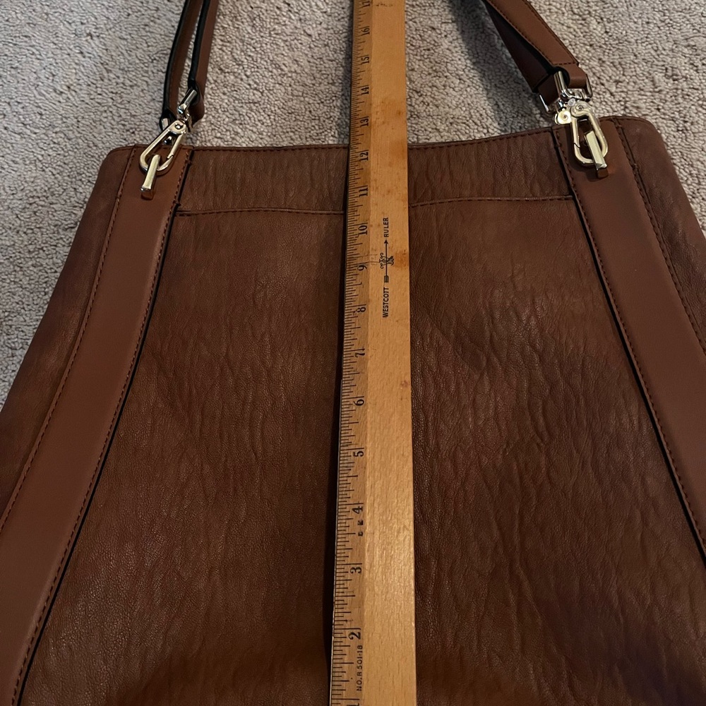 Calvin Klein NWOT Brown 3 Compartment With Outside pocket - Picture 5 of 12